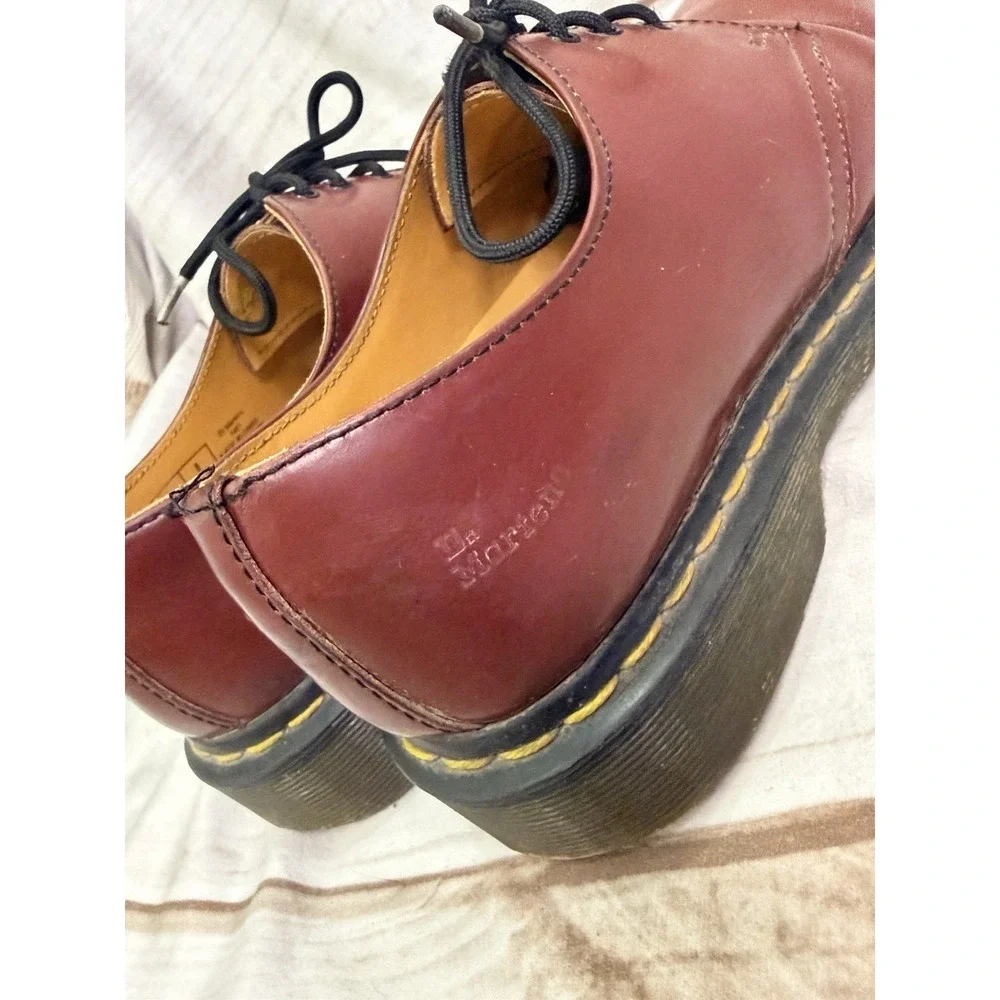 Dr Martens 1461 Cherry Red Smooth Leather Oxford Shoes UK 7 US Men 8 EU 41